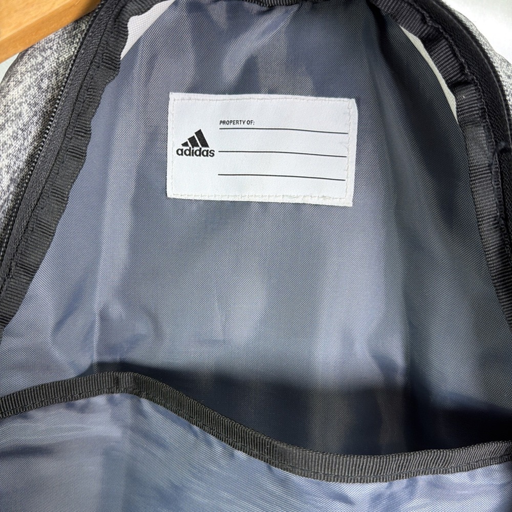 Adidas Grey Soccer Backpack Athletic Sports Bag Durable Lightweight Travel Gear - Picture 7 of 12